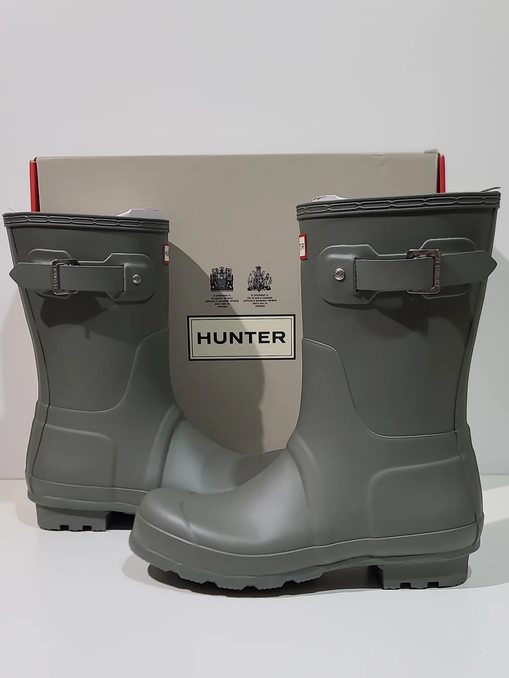 Hunter Original Men's Short Rain Boots / Docker Grey US 9 New